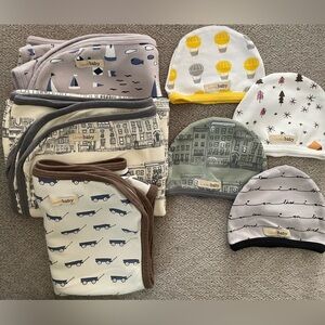 L’ovedbaby baby blanket/hat set (3 blankets, 4 hats) - 100% organic cotton